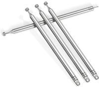 Bin Antenne Télescopique Radio FM Dab Portable Interieur 74 cm 7 Rubriques Remplacement pour Système Radio Tuner Chaîne HiFi Récepteur Stéréo Bluetooth AV Onkyo Denon Pioneer,4 Paquets