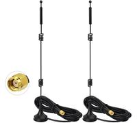 Bin Antenne WiFi 9dBi MIMO RP-SMA Bi-Bande 2.4GHz 5.8GHz Longue Portée Filaire Omnidirectionnelle pour ASUS Linksys D-Link Fenvi Amplificateur Routeur Caméra WiFi PCIE Carte Réseau Sans Fil