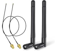 Bin Antenne WiFi Bi-Bande 2.4GHz 5GHz 3dBi RP-SMA Mâle, Câble 30cm de Presa Micro Coassiale 0.25mm pour ESP32 Intel Carte Réseau M.2 NGFF Routeur WiFi Caméra IP Sécurité Adaptateur USB