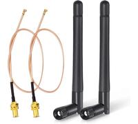 Bin Antenne WiFi Bi-Bande 2.4GHz 5GHz 5.8GHz 3dBi RP-SMA Mâle, Câble 30cm de Prise Micro Coaxiale 0.3mm pour ESP32-CAM Intel PCIE Carte Réseau Routeur WiFi Caméra IP Sécurité Adaptateur USB