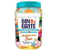 Bin Brite Neutraliseur d'odeurs pour poubelle | Garde vos poubelles fraîches et propres - Absorbe le liquide, élimine les odeurs (soleil méditerranéen - 500 g)