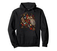 Bin Raider Raccoon Japanese Ukiyo-e Warrior Raccoon Sweat à Capuche