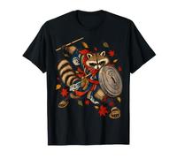 Bin Raider Raccoon Japanese Ukiyo-e Warrior Raccoon T-Shirt