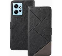 Bin Xiaomi Redmi Note 12 4g Case, Leather Magnetic Flip Case For Xiaomi Redmi Note 12 4g Cover ¿ Black