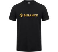 Binance T Shirt Crypto Men Casual Tees Cotton Short Sleeve Cool Tops Tshirt T-Shirt Black M