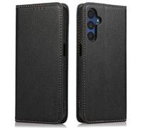 binandteam Coque pour Samsung Galaxy A15 4G / 5G,Housse en Cuir PU Portefeuille, Etui de Protection à Rabat Magnétique,Pochette Fermeture Anti-Choc Protection - Noir