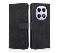 binandteam Coque pour Samsung Galaxy A27 5G avec Verre Trempé,Housse en Cuir PU Porte Carte Portefeuille, Etui de Protection à Rabat Magnétique,Pochette Fermeture Anti-Choc - Noir