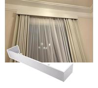 Binario Rideau cantonnière de 5,5 m monté au plafond décoratif pour volets roulants, design sans voie, traitement de fenêtre élégant pour décoration d'intérieur