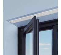 Binario Tenda Soffitto Doppia Porta con Ganci a Rulli Pista per Tende a Soffitto per Finestre Patio Ospedale Camper a Aste per Tende da Parete Bianco 3,5 m