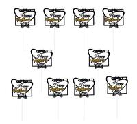 BinaryABC Lot de 10 décorations de gâteau pour fête des pères