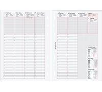 bind Calendrier de remplacement 2026 pour agenda / organiseur A5 modèle 15501 semainier