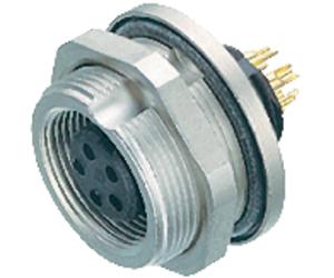 binder 09-0416-80-05 Cosse cylindrique mâle embase femelle Nombre total de pôles: 5 Série (connecteur rond): 712 1 pc(s)