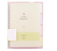 Binder A4/B5/A5 Loose Leaf Spiral Paper Diary Removable Simple Thickened Coil Shell Notebook(Yellow,A4)