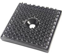 Binder Band 76768 Pastille carrée auto-agrippante à visser partie crochets (L x l) 32 mm x 32 mm noir