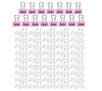 Binder Clips Paper Clips Office Supplies Set Durable Rust Proof Metal Clips For Organizing Documents Bills And Small Items Iron Material Colorful 15 Binder Clips 45 Paper Clips