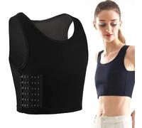 Binder de Poitrine Trans Binder Sous-vêtements Débardeurs Bandage Trans Respirant Crochet Latéral Bustier Soutien-Gorge Femme Corset Sport Soutien-Gorge Débardeurs Respirant Corsets Court Tomboy Short