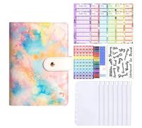 Binder Monétaire - Budget Binder | Livre D'épargne | Défi De Sauvegarde | Organisateur Du Projet De Loi Sur L'enveloppe Du Cahier Avec Cartes Budgétaires | A6 Cash Sauviing Binders Moneey Saver Books