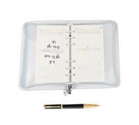 Binder Planner Cover, 10 x 7 pouces Journal Shell Cover, 6 anneaux Transparent PVC Zipper Protector For Refillable Notebook School Business Study Home Travel