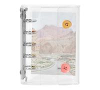 binderOrganisateur Autocollant - Album Transparent, Album Esthétique | Cahier pour reliure à anneaux en PVC, livre de la collection d'autocollants scolaires, classeur de rangement de décoration