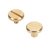 BINDING RIVET BRASS 10MM RUNDER FLACHKOPF SCHLITZSCHRAUBE NIETEN FÜR LEDER BUCHBINDEREI DIY BASTELN DEKORATION 50 STÜCK (10x4mm / 0.39x0.16in)