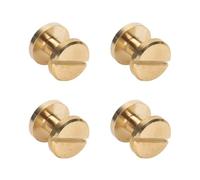 BINDING RIVET BRASS 10MM RUNDER FLACHKOPF SCHLITZSCHRAUBE NIETEN FÜR LEDER BUCHBINDEREI DIY BASTELN DEKORATION 50 STÜCK (10x5mm / 0.39x0.20in)