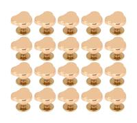 Binding Rivets Bear Head Rivet and Crossed Screw Set Leather Crafting Kit for Belts Bags Clothing 10mm Zinc Alloy 20PCS Christmas Gifts (gold)