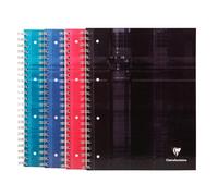 Bind'O Block cahier reliure intégrale A4+ 160 pages détachables perforées 4 trous ligné + marge et cadre en-tête 4 couleurs de bandes - Assortis