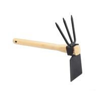 Binette agricole professionnelle pour l'agriculture avec construction en bois et métal, poignée ergonomique pour le confort, convient pour le désherbage et la culture du sol (D)