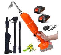 Binette de cultivateur - Outil de jardinage électrique avec batterie au lithium rechargeable et manche télescopique, 2 en 1 Binette et râteau pour ameublir le sol et désherber