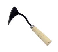 Binette de jardin à col courbé avec manche en bois et lame pointue 65 mm | 30 cm au total avec lame triangulaire pointue en acier à carbone moyen forgé de 65 mm x 130 mm et manche en bois clair avec