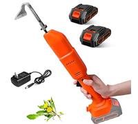 Binette de Jardin Électrique Sans Fil, Cultivateur à Lame en Acier au Manganèse 2500RPM avec 2 Batteries, Outil Sarcleur Léger pour Ameublir le Sol, Plates-Bandes, Jardins Potagers et Jardins Partagés