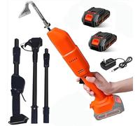 Binette de jardinage électrique sans fil avec perche télescopique, profondeur de labour de 30 mm pour creuser, ameublir et désherber efficacement le sol