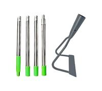 Binette professionnelle avec manche long extensible en acier inoxydable pour jardin, pelouse, terrasse, jardin