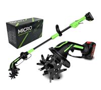 Bineuse électrique sans Fil pour Jardin, Cultivateur Portable sans Fil avec Un Manche De 1,3 Mètre, Largeur De Labour De 10 Cm, Profondeur De Travail De 10 Cm, pour Ferme, Jardin, Pelo No Electricity