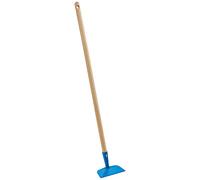 Bineuse - Modèle BI5007J - Manche en Bois de 75 cm et Base en métal Bleu - Renfort pour joindre Les 2 Parties - Entretien du Jardin - Bikain