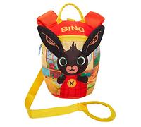 Bing Mini sac à dos pour garçons et filles - Oreilles 3D - Motif lapin avec rênes - Harnais de sécurité amovible - Jaune - Taille unique