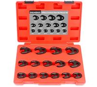 BINGCOBBER 15 PCS Ensemble de clé à Fourche à emmancher Métrique 1/2 3/8",Coffret de douilles à tuyauter,clé à écrou évasé,8-24mm