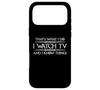 Binge Watcher | Je Regarde la télévision et Je Sais des Choses drôles Coque pour iPhone 17 Pro Max