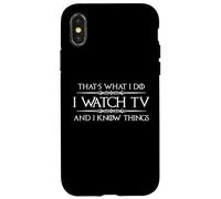 Binge Watcher | Je Regarde la télévision et Je Sais des Choses drôles Coque pour iPhone X/XS
