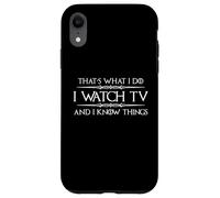 Binge Watcher | Je Regarde la télévision et Je Sais des Choses drôles Coque pour iPhone XR