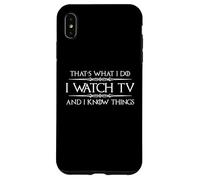 Binge Watcher | Je Regarde la télévision et Je Sais des Choses drôles Coque pour iPhone XS Max