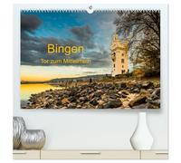 Bingen - Tor zum Mittelrhein (hochwertiger Premium Wandkalender 2026 DIN A2 quer), Kunstdruck in Hochglanz: Professioneller Fotokalender von Bingen am ... Bauwerken sowie technischen Museumsstücken
