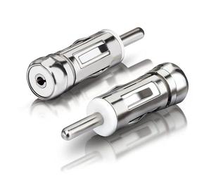Bingfu Adaptateur Antenne Autoradio Voiture Connecteur de Prise DIN à ISO Embout Antenne Auto Compatible avec Auto Unité Principale Récepteur Stéréo Amplificateur de Signal,2 Paquet