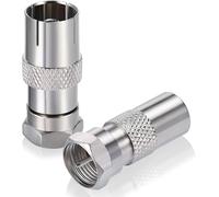 Bingfu Adaptateur Antenne Tv Plug À F Mâle Et Tv Femelle À F Mâle Câble Coaxial Connecteur Rf 75 Ohm Pour Système Audio Radio Fm[Z1234]