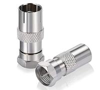 Bingfu Adaptateur Antenne TV Plug à F Mâle et TV Femelle à F Mâle Câble Coaxial Connecteur RF 75 ohm pour Système Audio Radio FM