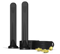 Bingfu Antenne 4G LTE Exterieur Interieur 5dBi SMA et TS9 Mâle Imperméable avec Base Magnétique 3m Câble pour GSM 3G 4G LTE Routeur CPE Broadband Sans Fil Routeur Passerelle MiFi Hotspot USB Modem, 2P