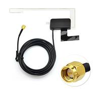 Bingfu Antenne Autoradio Dab Voiture SMA Mâle, Câble 3 m | Support Adhésif Invisible pour Pare-Brise Intérieure, Compatible avec Autoradio DAB +, Tuner Stéréo Radio