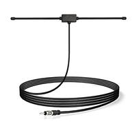 Bingfu Antenne Autoradio Voiture Pare-Brise Collante Adaptateur Fiche DIN Antenne Dipôle avec 3m Câble Compatible avec Auto Camion Véhicule FM AM Radio Amplificateur HD Lecteur Tuner Récepteur