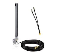 Bingfu Antenne cellulaire longue portée 4G LTE - Câble de 10 m - avec adaptateur SMA vers double ts9 - Compatible avec caméra de sécurité mobile Spypoint Link Micro Covert Wildlife Hunting Game Cam extérieure