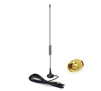Bingfu Antenne de Voiture Dab Radio SMA Support Magnétique Antenne SMA Adaptateur Prise d'antenne avec 5m/16.40ft Câble Extension pour Pioneer Clarion Alpine Radio Dab +